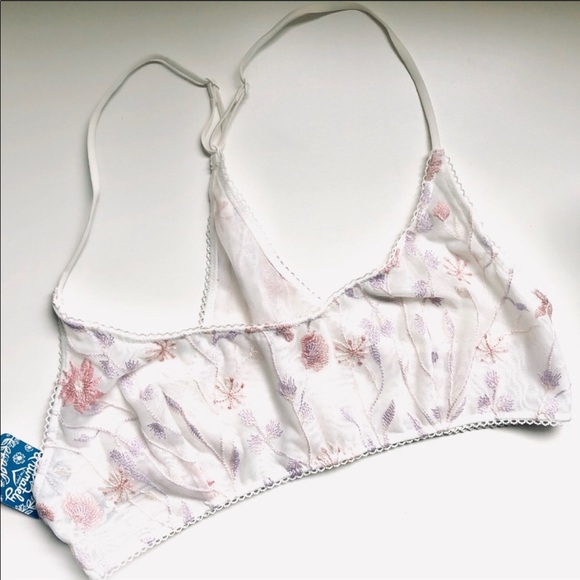 Free People Other - NEW FREE PEOPLE So Into You Embroidered Bralette M